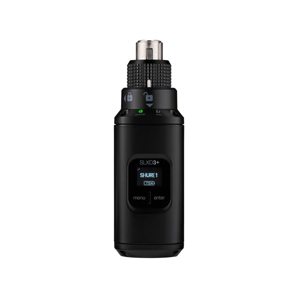 SLXD3+ Shure Draadloze Plug-on Zender XLR G65 (470-606MHz)
