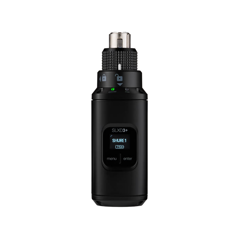 SLXD3+ Shure Draadloze Plug-on Zender XLR G65 (470-606MHz)