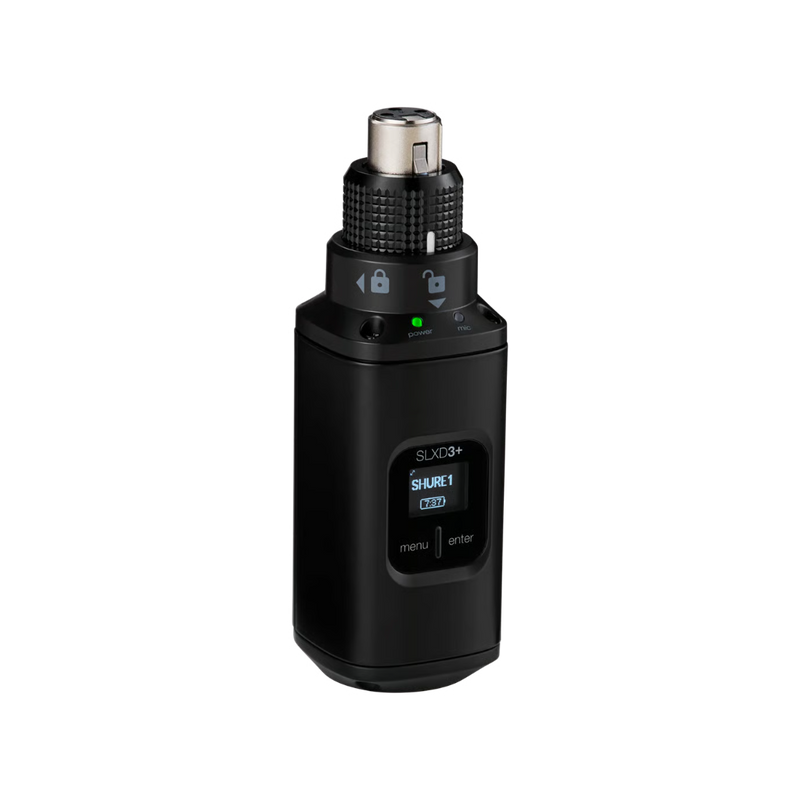 SLXD3+ Shure Draadloze Plug-on Zender XLR G65 (470-606MHz)