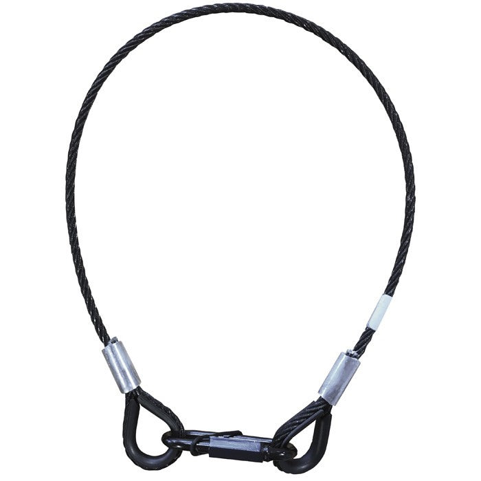Safety Cable 6mm Wll 20kg 100cm Zwart Bgv-c1 Showgear