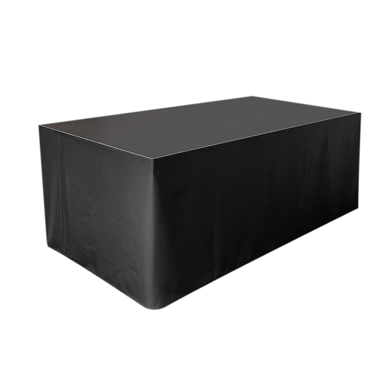 Stage Skirt Wentex Podiumafrokking Molton 80 x 620 cm Ongeplooid (Zwart)