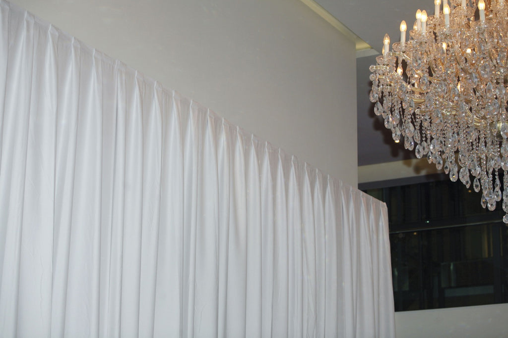 Pipe &amp; Drape Doek Wentex Gordijn MGS 330x120 cm Geplooid (Wit)