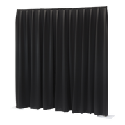 Pipe &amp; Drape Doek Wentex Gordijn Molton CS 330x120 cm Geplooid (Zwart)