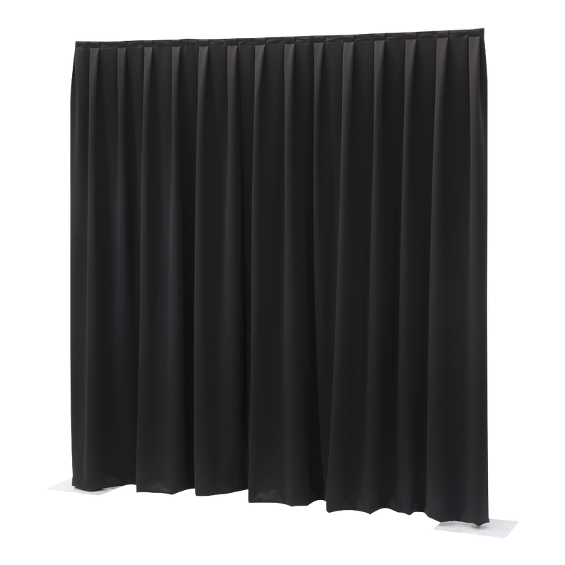 Pipe &amp; Drape Doek Wentex Gordijn Molton CS 330x400 cm Geplooid (Zwart)