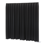Pipe &amp; Drape Doek Wentex Gordijn Molton CS 330x500 cm Geplooid (Zwart)