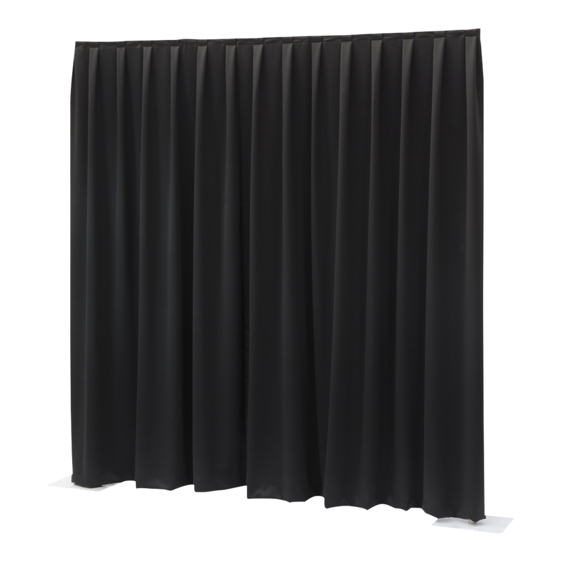 Pipe &amp; Drape Doek Wentex Gordijn Dimout 330x400 cm Geplooid (Zwart)