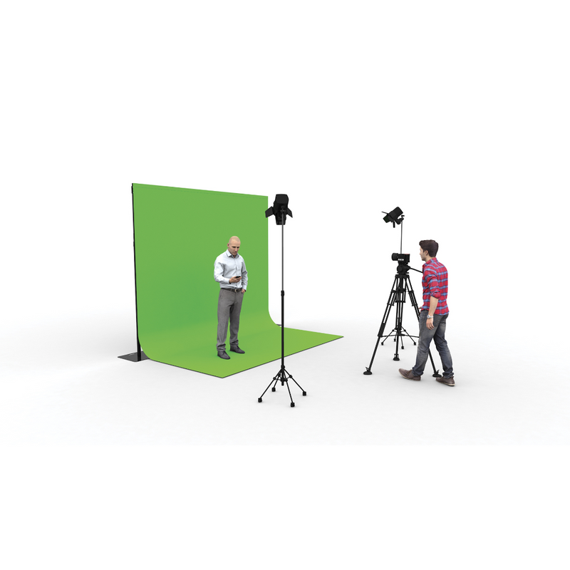 Pipe &amp; Drape Chromakey Wentex Greenscreen 290x300 cm