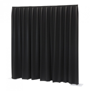 Pipe &amp; Drape Doek Wentex Gordijn Molton 330x300 cm Geplooid (Zwart)