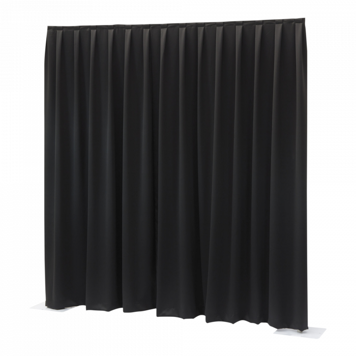 Pipe &amp; Drape Doek Wentex Gordijn Molton 330x300 cm Geplooid (Zwart)