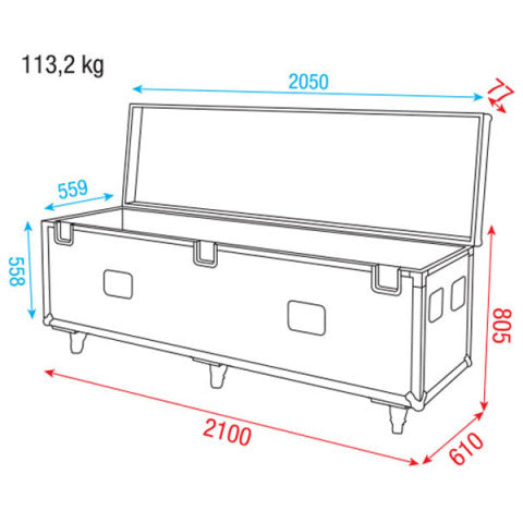 UCA-PIP3 DAP AUDIO Pipe&amp;drape case voor 21meter pipe&amp;drape