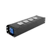 PRO PORT 4 PCON Adam Hall Verdeeldoos Powercon Blauw - 5x Grijs