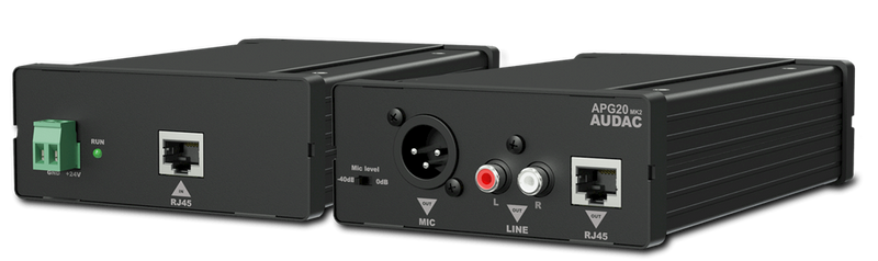 APG20MK2 AUDAC LINE &amp; MIC SIGNAAL OVER IP MAX 150M