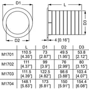 M1703 TUBE VOOR BASS 100 MM PENN ELCOM