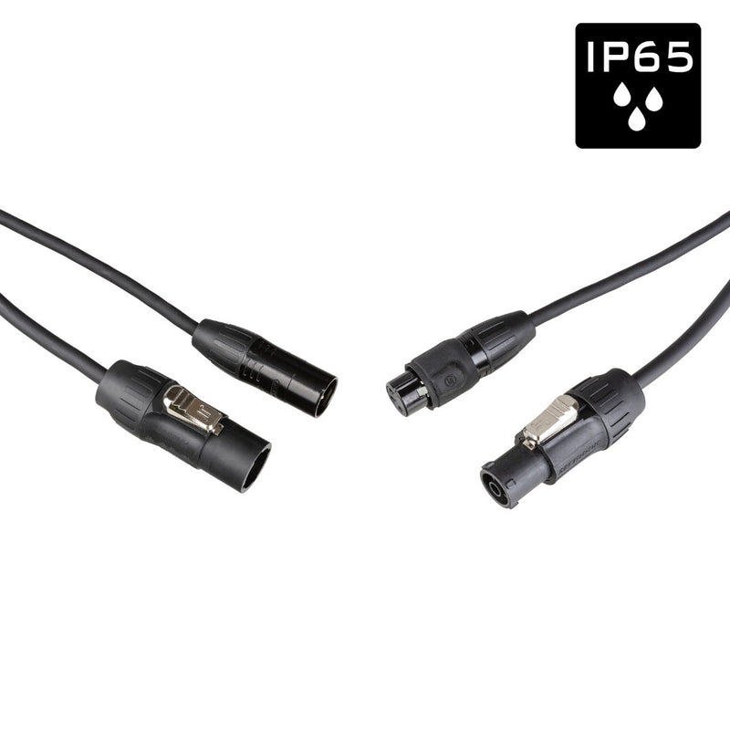 PCT1-HYBRID-XLR3-10M Hilec Combikabel Voeding/DMX IP65 (10m)