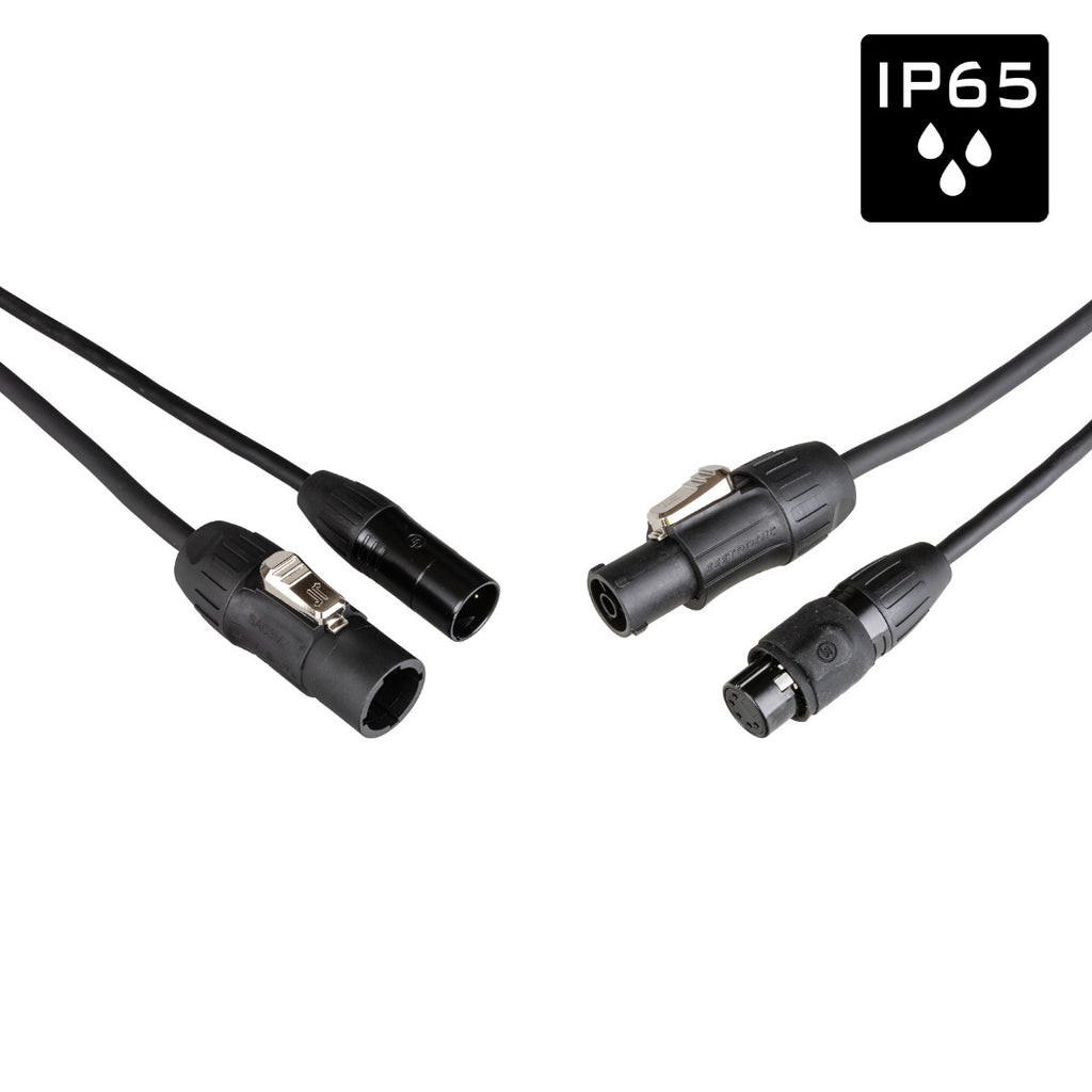 PCT1-HYBRID-XLR5-10M Hilec Combikabel Voeding/DMX IP65 (10m)