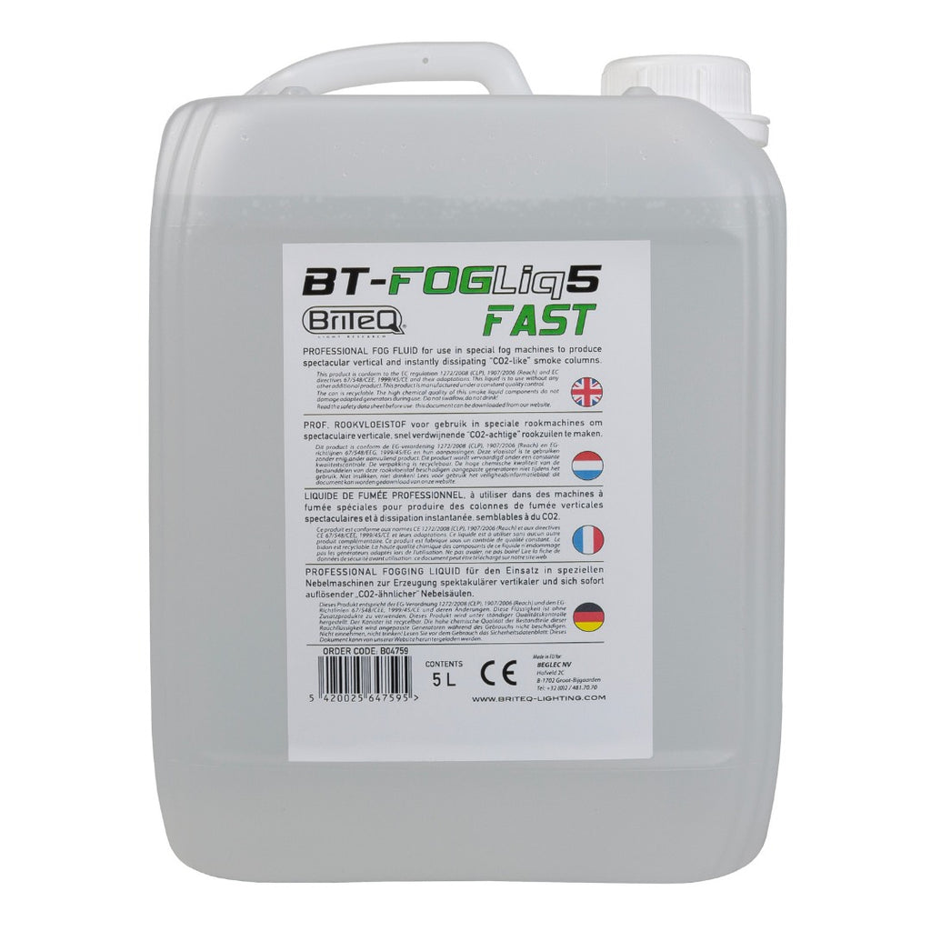 BT-FOGLIQ5 FAST Briteq Rooklvoeistof voor Verticale Rookmachines