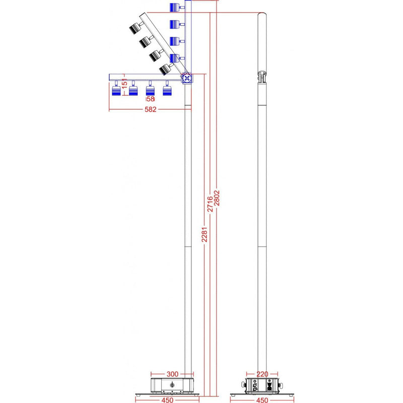 BTI-AkkuPole Briteq Ledverlichtingspaal (Wit)
