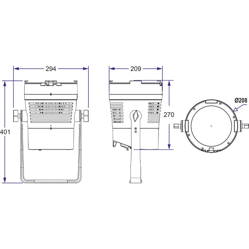 BTI-EXPOBEAM WW Briteq COB-Projector 3000K IP65