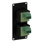 CASY125/B Caymon 1 Unit Afdekplaat met 2x XLR 3p Vrouwelijk naar Terminalblok