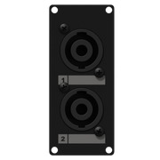 CASY142/B Caymon 1 Unit Afdekplaat met 2x Speakon 4p naar Terminalblok