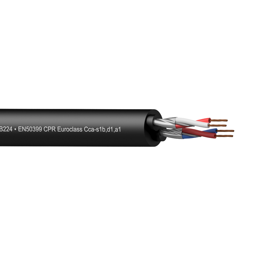 CSB224-CCA Procab Gebalanceerde Signaalkabel Halogeenvrij EN50399 Zwart (100m)