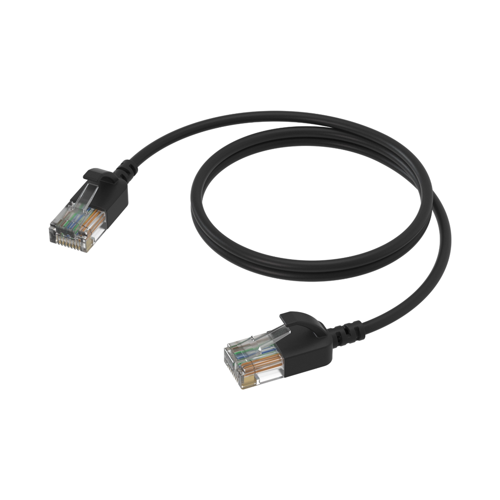 CSD560B/0.5 Procab Slimline Netwerkkabel CAT6A RJ45 Zwart (0,5m)