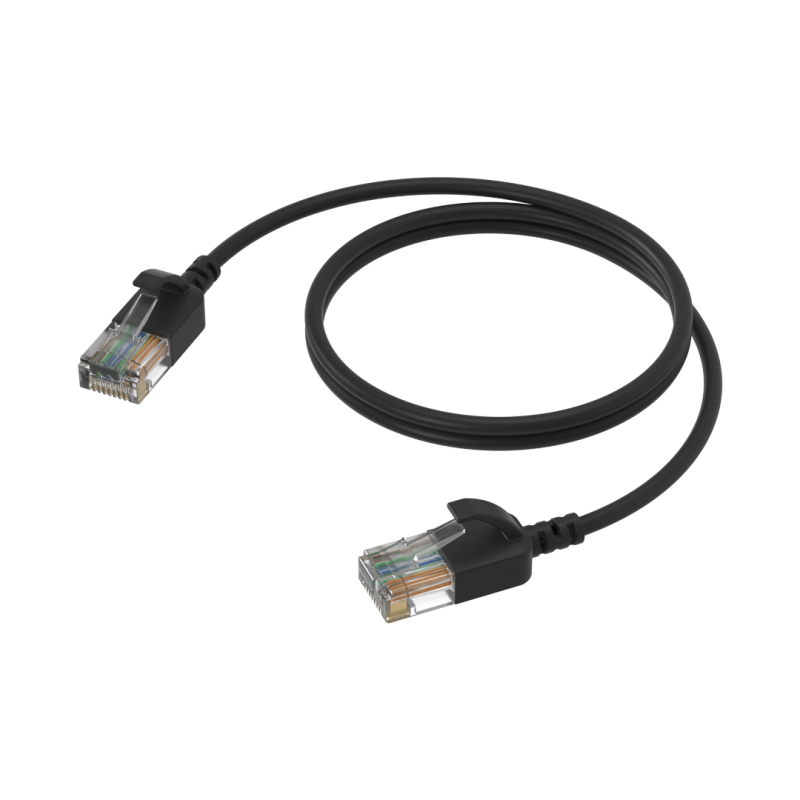 CSD560B/2 Procab Slimline Netwerkkabel CAT6A RJ45 Zwart (2m)