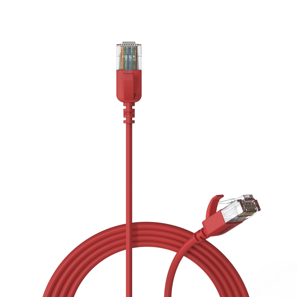 CSD560R/0.3 Procab Slimline Netwerkkabel CAT6A RJ45 Rood (0,3 m)