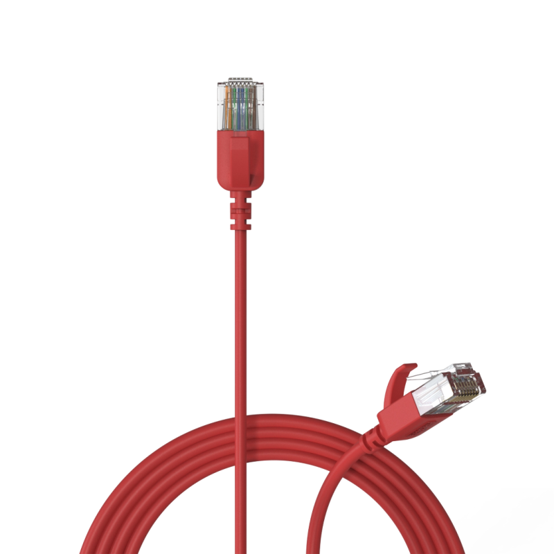 CSD560R/1 Procab Slimline Netwerkkabel CAT6A RJ45 Rood (1 m)