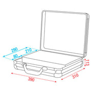ACA-MIC1 MICROFOON CASE VOOR 7 MICRO'S ZWART DAP AUDIO
