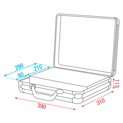 ACA-MIC1 MICROFOON CASE VOOR 7 MICRO'S ZWART DAP AUDIO