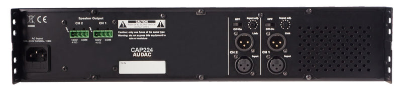 CAP224 AUDAC 2-kanaals 100V Versterker