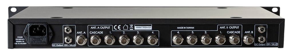DISTRO4 RF VENUE 4-kanaals Actieve Antenne Splitter
