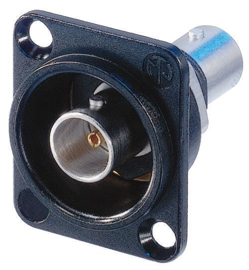 BNC CHASSIS CONNECTOR ZWART FEEDTROUGH NEUTRIK