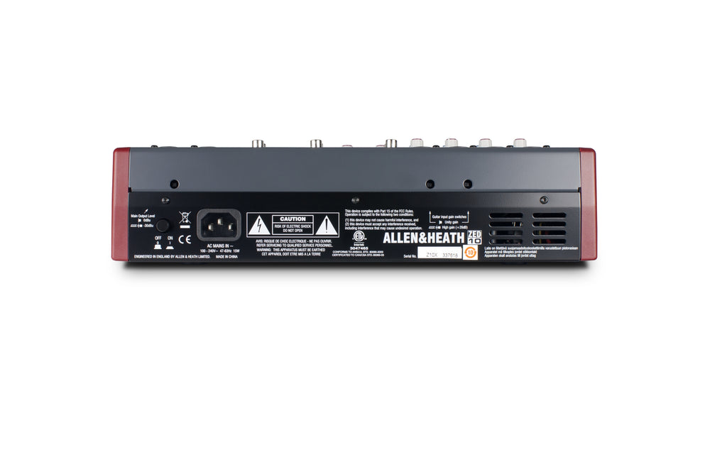 ZED-10 ALLEN &amp; HEATH 10-kanaals analoge USB mengtafel