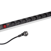 EBP08PDU Perel 19" Verdeeldoos 8-voudig met Beveiliging