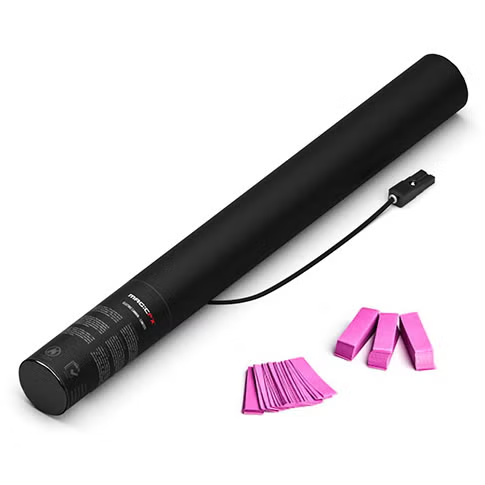 Elektronische Confetti Shooter Magic FX 50cm Papier Roze