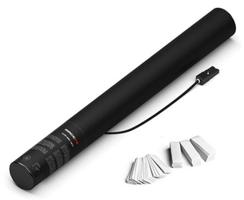 Elektronische Confetti Shooter Magic FX 50cm Papier Wit