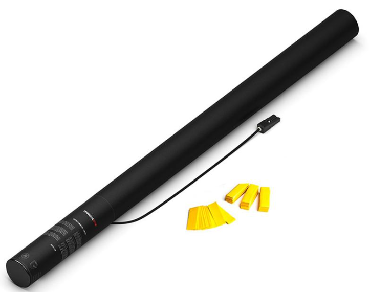 Elektronische Confetti Shooter Magic FX 80cm Papier Geel