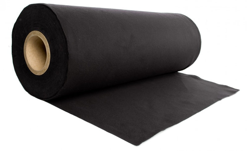Scheurdoek 140gr/m² Zwart Brandwerend (1.3m x 50m)