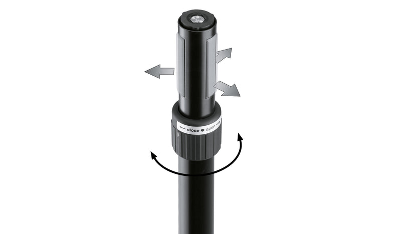 21366 K&amp;M Tussenpaal 98-147 cm met Ring Lock Zwart