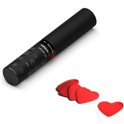 Handmatige Confetti Shooter Magic FX 28cm Papier Hartvormig Rood