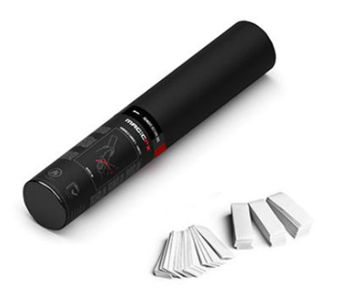 Handmatige Confetti Shooter Magic FX Wit (28cm)
