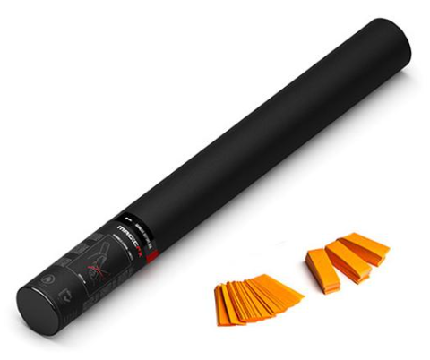 Handmatige Confetti Shooter Magic FX 50cm Papier Oranje