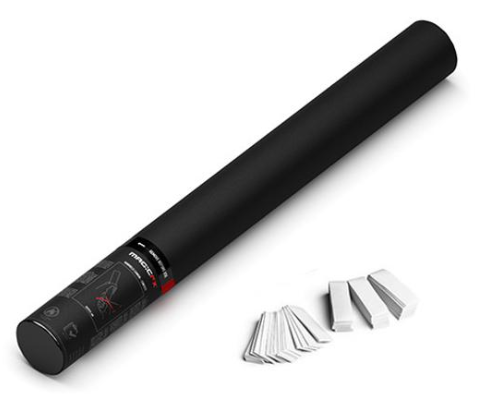 Handmatige Confetti Shooter Magic FX 50cm Papier Wit