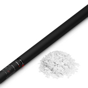 Handmatige Confetti Shooter Magic FX 80cm Papier Sneeuwvlokken Wit