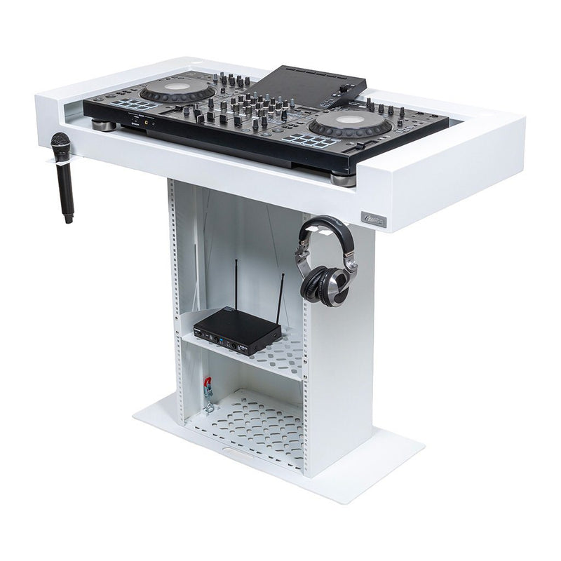 MALIBU PORTABLE DJ BOOTH HEADLINER WHITE