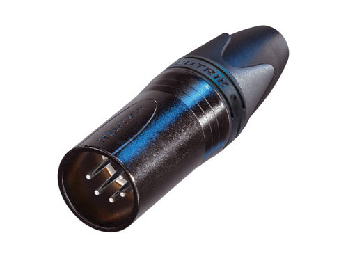 NC5MXX-BAG CONNECTOR XLR 5P MANN. ZWART SILVER CONTACTEN NEUTRIK