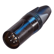 NC5MXX-BAG CONNECTOR XLR 5P MANN. ZWART SILVER CONTACTEN NEUTRIK
