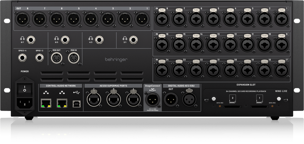 WING Rack Behringer 48-kanaals Digitale Mixer